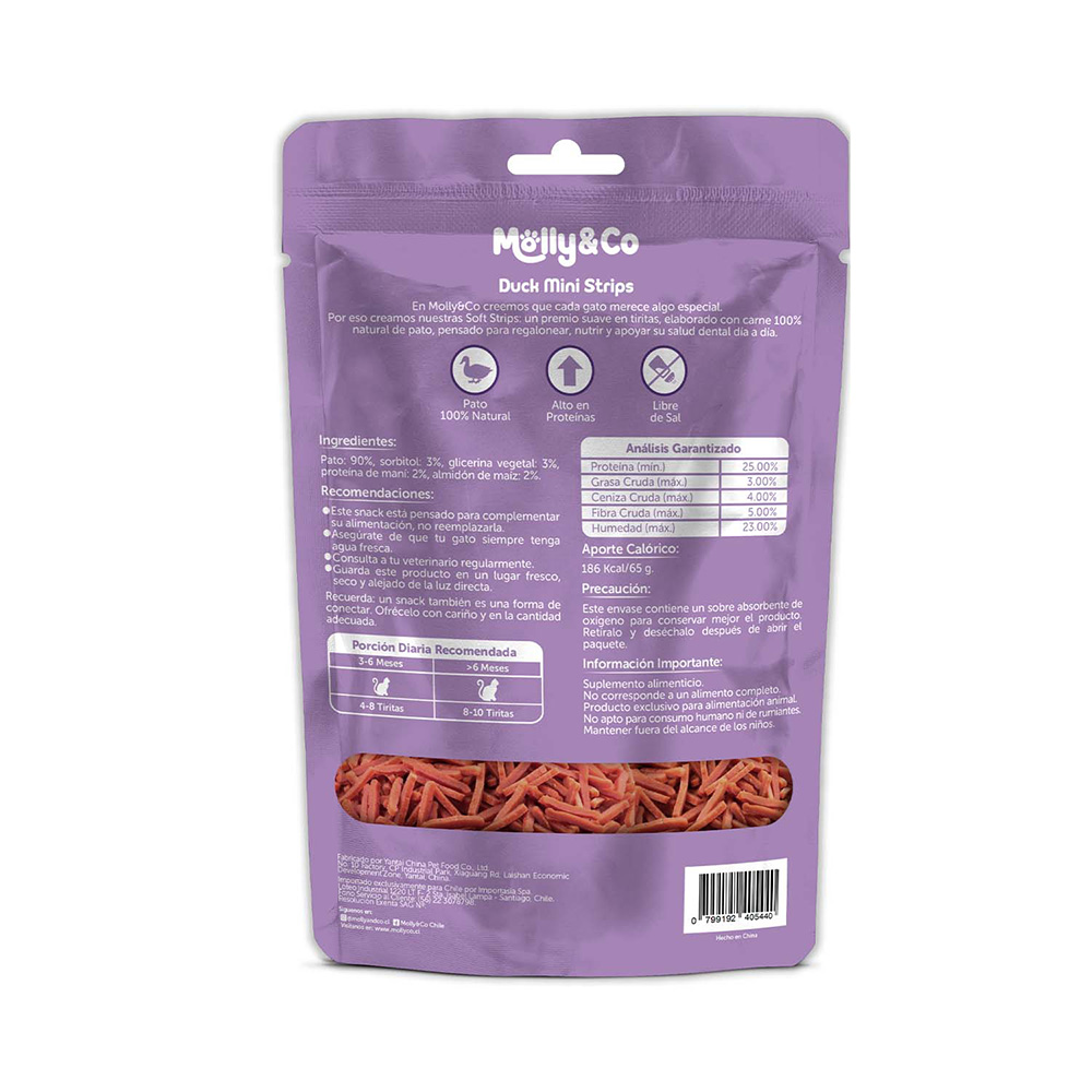 Snack Tiritas Suaves Pato 65 G - Imagen 2