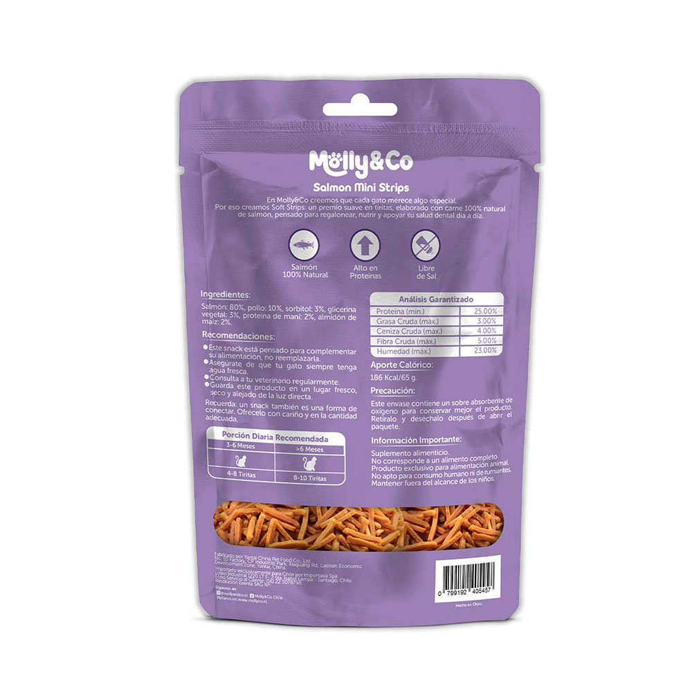 Snack Tiritas Suaves Salmón 65 G - Imagen 2