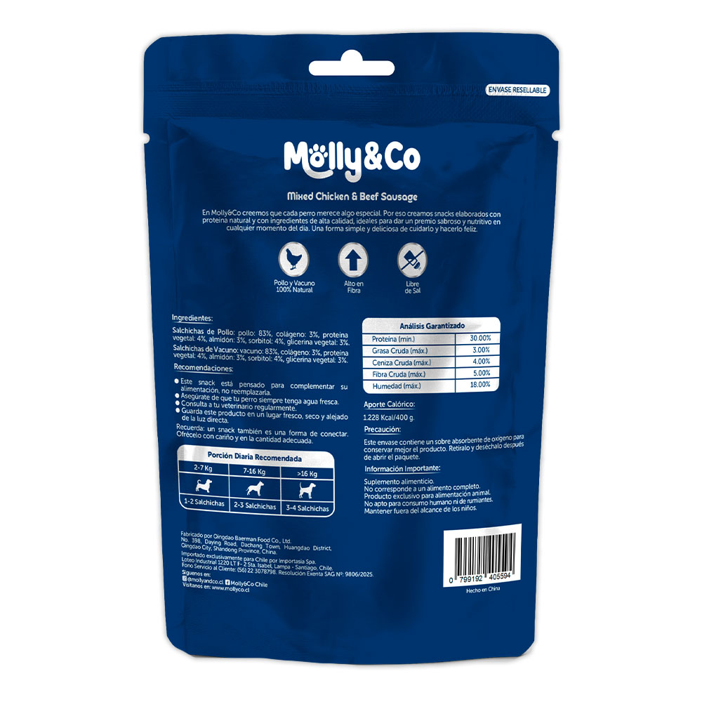 Mix de Salchichas <br>Pollo y Vacuno 400 g - Imagen 2