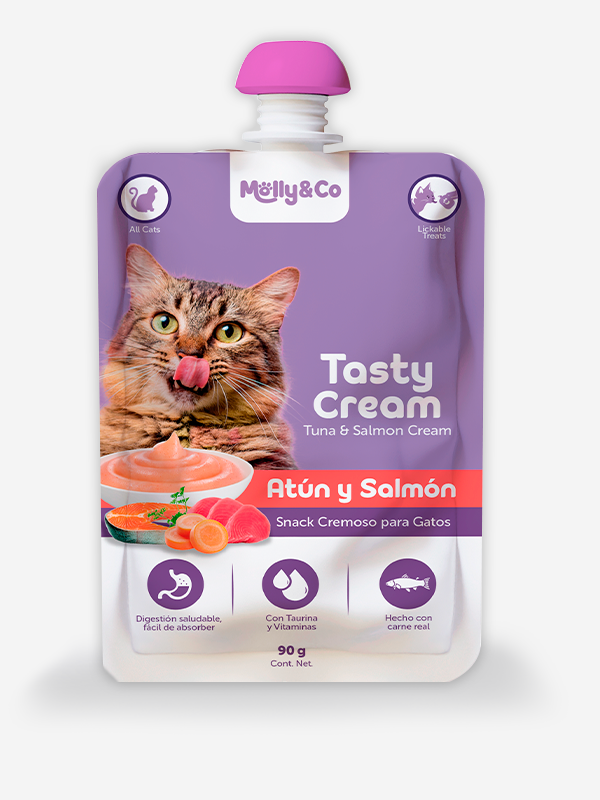 snack y alimento cat crema